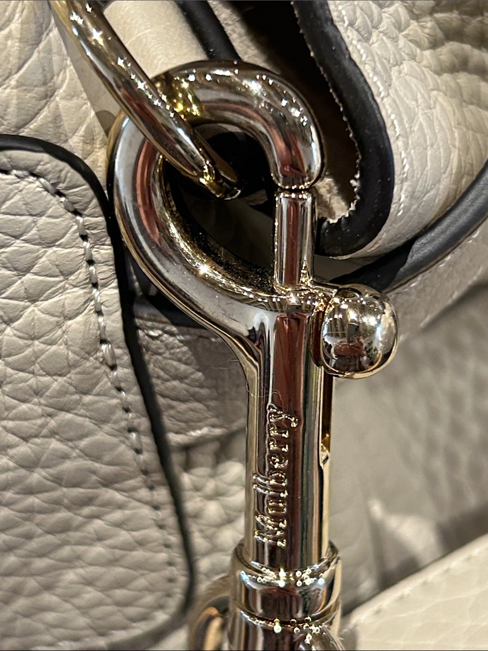 Mulberry Cream Pebble Leather Satchel with Braided Top Handle - Picture 12 of 12